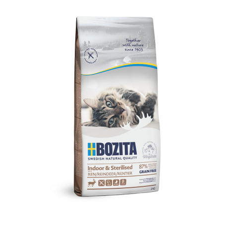 Bozita Indoor & Sterilised Grain Free Reindeer kassitoit 2kg