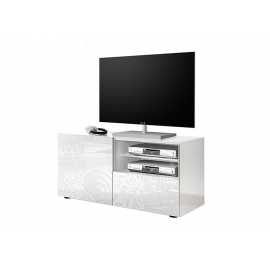 Tv-alus MIRO valge läige, 122x43xH57 cm, LED