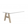 Kinnitatav kirjutuslaud MISTER OFFICE A mattvalge, 160x70xH75 cm