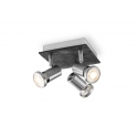 Kohtvalgusti STONE metall / must, 16,5x16,5xH14,5 cm, LED