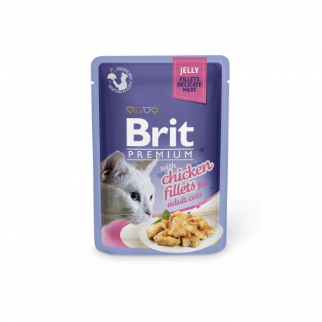 Brit Premium Cat Delicate Fillets in Jelly with Chicken märgtoit kassidele 24x85g