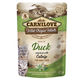 Carni Love Cat Pouch Duck with Catnip einekotike kassidele 24x85g