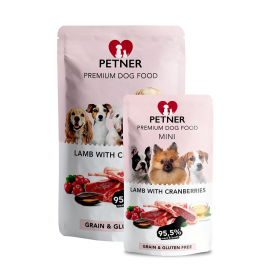 PETNER LAMB WITH CRANBERRIES täissööt koerale 5x500g