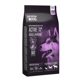 PrimaDog GRAIN FREE ACTIVE täistoit pardiliha-heeringa kõikidele täiskasvanud koertele 10kg