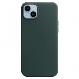 Apple iPhone 14 Plus Leather Case with MagSafe, tumeroheline - Nahkümbris