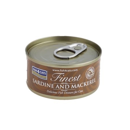 Fish4Cats kassitoit sardiin/makrell konserv 10x70g