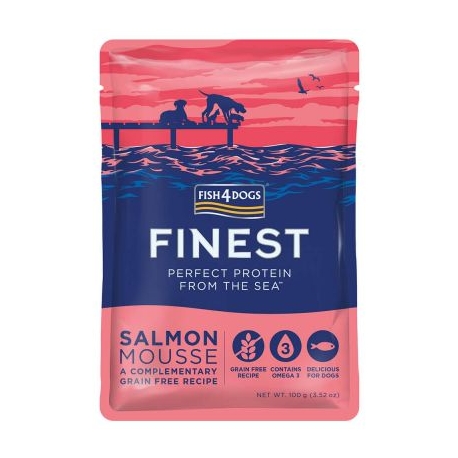 Fish4Dogs koeratoit Finest Mousse lõhe pasteet 6x100g