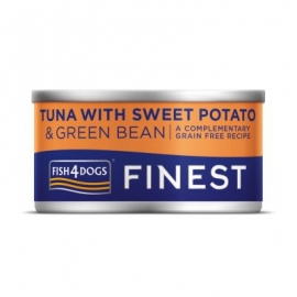 Fish4Dogs koeratoit tuunikala/bataat/roheline uba konserv 12x85g
