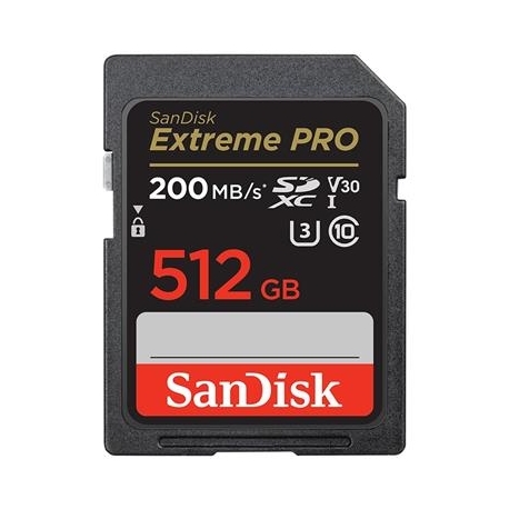 SanDisk Extreme Pro, UHS-I, SDXC, 512 GB, must - Mälukaart