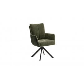Käetugedega tool MALIA oliiviroheline / must, 61x67xH90 cm, 2 tk
