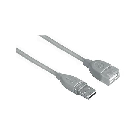 Hama USB 2.0 Extension Cable, 3 m, hall - USB pikenduskaabel