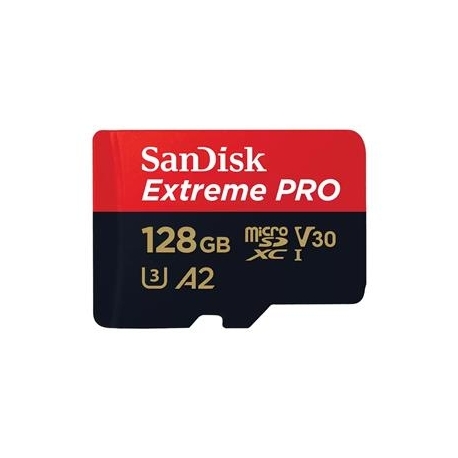 SanDisk Extreme Pro UHS-I, microSD, 128 GB - Mälukaart ja adapter