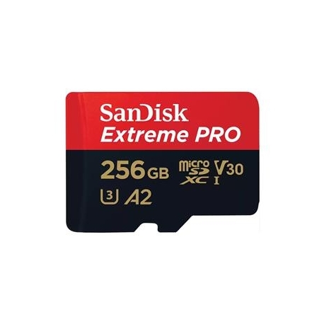 SanDisk Extreme Pro UHS-I, microSD, 256 GB - Mälukaart ja adapter