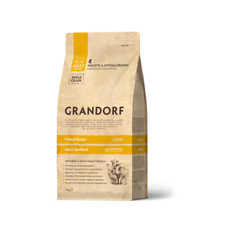 Grandorf Cat - 4 liha 2kg - Adult Sterilised kassitoit