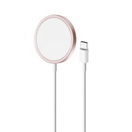 Puro Magnetic Wireless, USB-C, MagSafe, 1 m, roosa - Juhtmevaba laadija