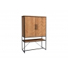 Kapp-riiul ACCENT naturaalne puit / must, 120x45xH180 cm