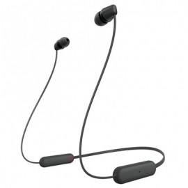 Sony WI-C100, must - Juhtmevabad kõrvaklapid