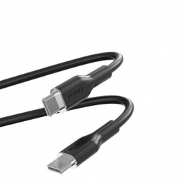 Puro Soft, USB-C / USB-C, 1,5 m, must - Kaabel