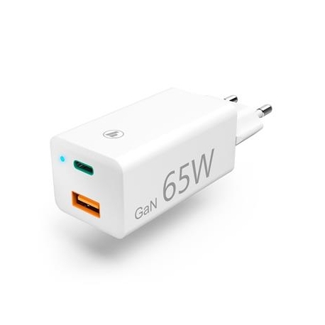Hama Fast Charger, USB-A, USB-C, 65 W, valge - Vooluadapter