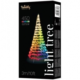 Twinkly Light Tree 3D, 450 LED, IP44, 3 m, must - Nutikas jõulupuu