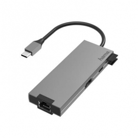 Adapter Hama USB-C pistik - 2xUSB-A/USB-C/HDMI/LAN