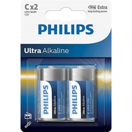 2 x Patarei Philips LR14E C 2 Ultra Alkaline