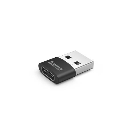 Hama USB adapter, USB-C pesa, USB-A pistik, must - Adapter