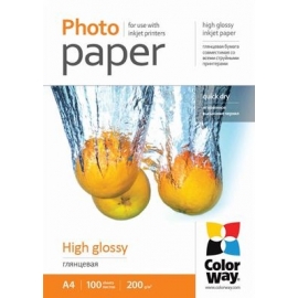 ColorWay A4, 200 g/m², 100 lehte, läikiv - Fotopaber