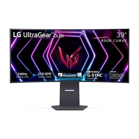 LG UltraGear OLED, 39'', WQHD, OLED, 240 Hz, nõgus, must - Monitor