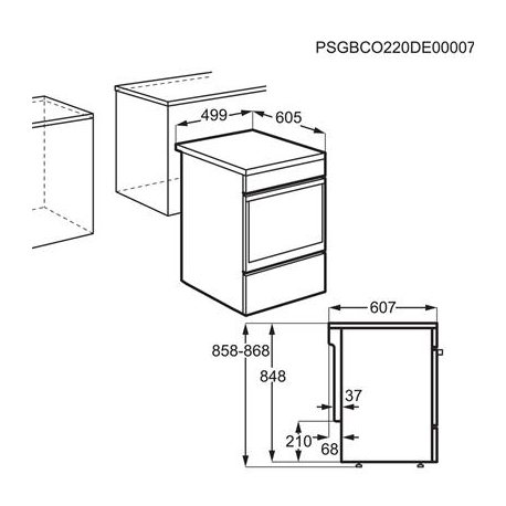 Electrolux, 58 L, roostevaba teras - Eraldiseisev keraamiline pliit