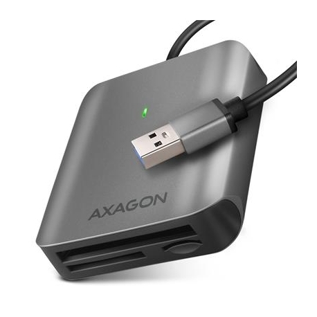 AXAGON CRE-S3 SuperSpeed USB-A UHS-II Reader, tumehall - Mälukaardilugeja