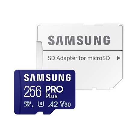 Samsung PRO Plus, 2023, microSDXC, 256 GB, sinine - Mälukaart ja adapter