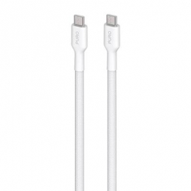 Kaabel Puro Braided USB-C/USB-C 240W, 2m, White