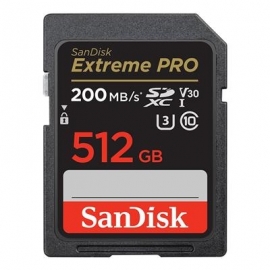 SanDisk Extreme Pro, UHS-I, SDXC, 512 GB, must - Mälukaart