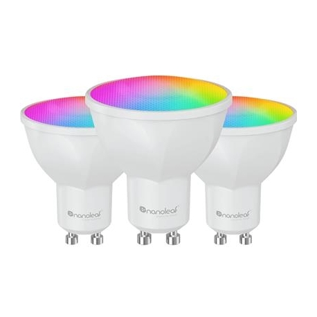 NanoLeaf Matter GU10 Smart Bulb, 3 tk - Nutivalgusti