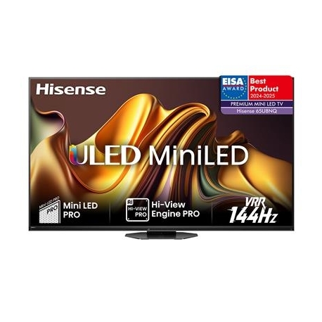 Hisense U8NQ, 65'', 4K UHD, Mini LED, must - Teler