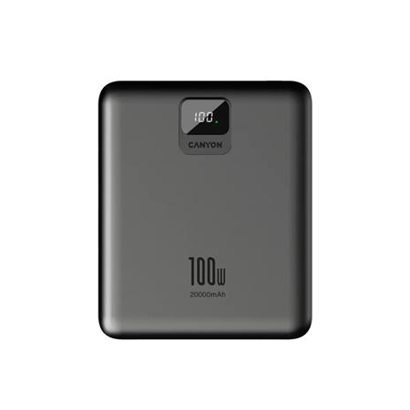 Canyon PB-2008, 100 W, 20000 mAh, tumehall - Akupank