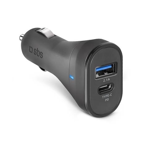 SBS, USB-A, USB-C, 10 W, must - Autolaadija