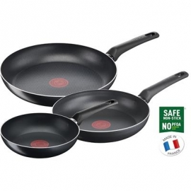 Tefal Simple Cook, 20/24/28 cm, 3-osaline, must - Praepannide komplekt