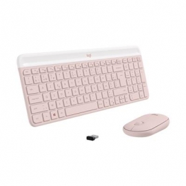 Logitech Slim Combo MK470, US, roosa - Juhtmevaba klaviatuur + hiir