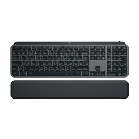 Logitech MX Keys S Plus, US, must - Juhtmevaba klaviatuur