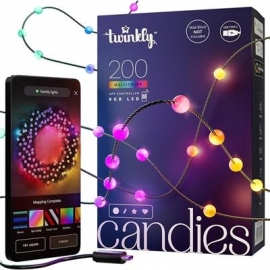 Twinkly Candies Pearls, RGB, 200 LED, USB-C, 12 m, roheline - Nutivalgusti