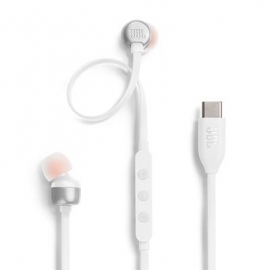 JBL Tune 310C USB-C, kõrvasisesed, valge - Juhtmega kõrvaklapid