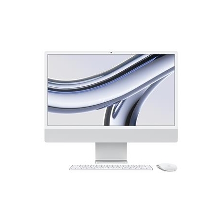 Apple iMac 24" (2023), M3 8C/8C, 8 GB, 256 GB, RUS, hõbe - Kõik-ühes lauaarvuti