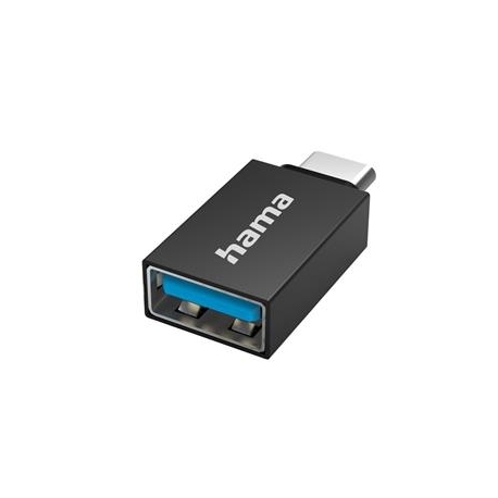 Hama USB adapter, USB-C pistik, USB-A pesa, must - Adapter