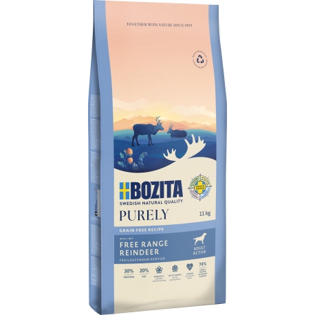 Bozita Dog Purely Adult Active REINDEER GRAIN FREE koeratoit 11kg