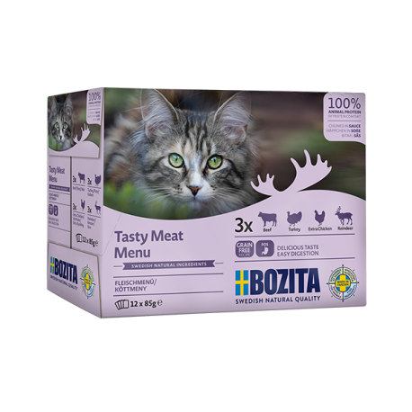 Bozita Chunks in Sauce with Meat Multibox kassitoit 12x85g