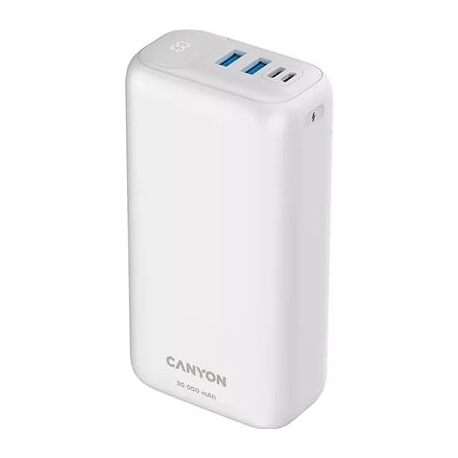 Canyon PB-301, 30 000 mAh, USB-A, USB-C, valge - Akupank