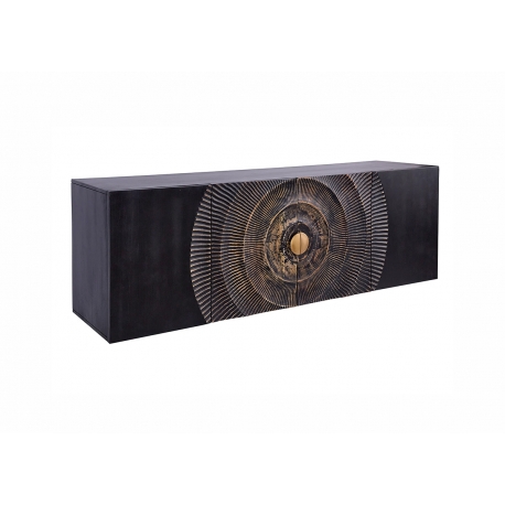 Kummut GOLDEN SUNSET must, 177x38xH58 cm