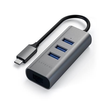 USB-C jagaja + Gigabit Ethernet Satechi